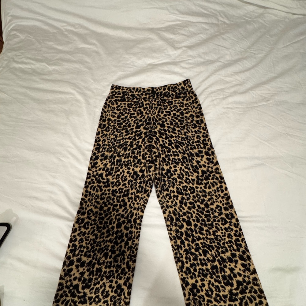 Maeve Leopard Print Cropped Pants